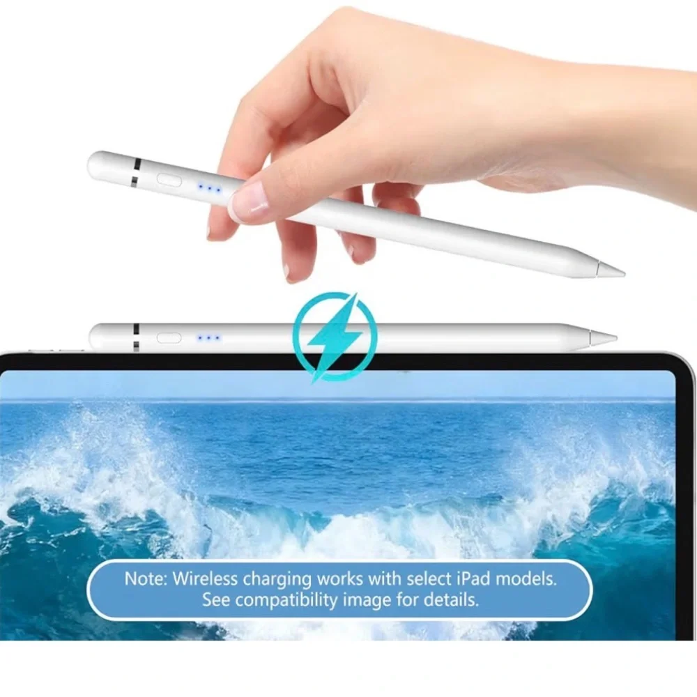 White Active Stylus Pen for Tablets - Precision Touch